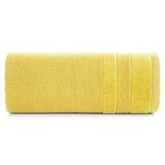 LINEA ręcznik kąpielowy z welwetową bordiurą Eurofirany - 50 x 90 cm - musztardowy 2