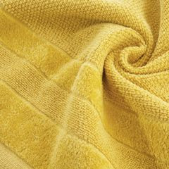 LINEA ręcznik kąpielowy z welwetową bordiurą Eurofirany - 50 x 90 cm - musztardowy 5