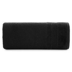LINEA ręcznik kąpielowy z welwetową bordiurą Eurofirany - 50 x 90 cm - czarny 2