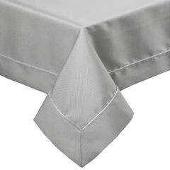 Obrus srebrny Madele elegancki z subtelną lamówką Eurofirany - 140 x 220 cm - popielaty 1