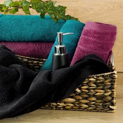 Ręcznik kąpielowy Damla z welwetową bordiurą jasny brązowy 30x50 cm Eurofirany - 30 x 50 cm - brązowy 8