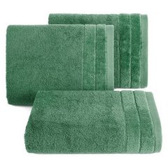 Ręcznik do rąk Damla z welwetową bordiurą Eurofirany - 30 x 50 cm - zielony 1