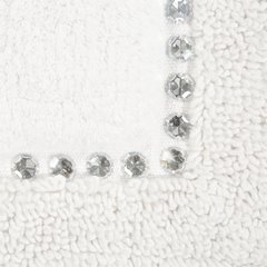 Dywan łazienkowy biały CHIC z kryształami w stylu glamour 60x90 cm EUROFIRANY - 60 x 90 cm - biały 3