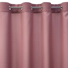 Zasłona gotowa RITA krótka ciemna różowa z matowej  gładkiej tkaniny  na przelotkach 140x175 cm EUROFIRANY - 140 x 175 cm - ciemnoróżowy 5