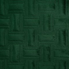 RIA 3 ciemna zielona narzuta z matowego welwetu pikowana we wzór łuski 170x210 cm EUROFIRANY - 170 x 210 cm - ciemnozielony 3