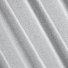 Arles biała krótka firana z etaminy z błyszczącym wzorem roślinnym 300x150 cm na przelotkach - 300 x 150 cm - biały 2