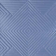 Narzuta niebieska SOFIA 2  pikowana metodą hot press z matowego welwetu Eurofirany - 170 x 210 cm - niebieski 5
