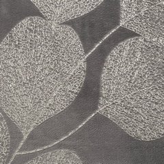 Koc grafitowy GINKO 2 z mikroflano ze wzorem gałązki miłorzębu 150x200 cm EUROFIRANY - 150 x 200 cm - grafitowy 5