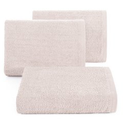 Ręcznik kąpielowy pudrowy GŁADKI 1 z bawełny 30x50 cm Eurofirany o gramaturze 400 g/m2 - 30 X 50 cm - pudrowy 1