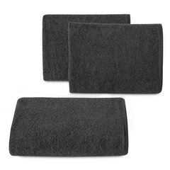 Ręcznik kąpielowy czarny GŁADKI 1z bawełny 50x100 cm Eurofirany o gramaturze 400 g/m2 Eurofirany - 50 x 100 cm - czarny 1