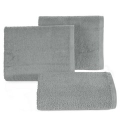 Gładki ręcznik kąpielowy z bawełny Eurofirany - 50 x 100 cm - stalowy 1
