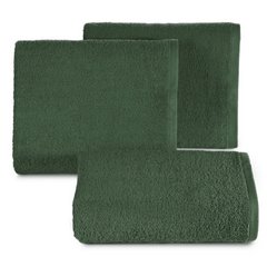 Gładki ręcznik kąpielowy z bawełny Eurofirany - 50 x 100 cm - butelkowy zielony 1