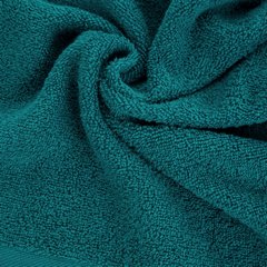 Ręcznik kąpielowy ciemny turkusowy GŁADKI 2 z bawełny w stylu minimalistycznym o gramaturze 500 g/m2 50x90 cm Eurofirany - 50 x 90 cm - turkusowy 4