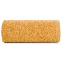 Gładki ręcznik kąpielowy z bawełny Eurofirany - 50 x 100 cm - musztardowy 2