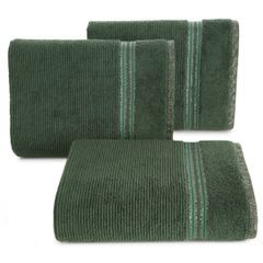 FILON ręcznik kąpielowy z błyszczącą bordiurą Eva Minge Eurofirany - 50 x 90 cm - butelkowy zielony 1