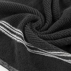 FILON ręcznik kąpielowy z błyszczącą bordiurą Eva Minge Eurofirany - 70 x 140 cm - czarny 5