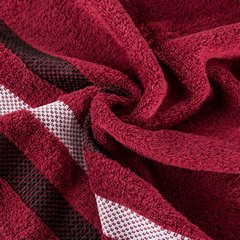 GRACJA ręcznik bawełniany z bordiurą w pasy Eurofirany - 30 x 50 cm - czerwony 4