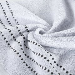 Ręcznik FIORE z ozdobnym stębnowaniem na bordiurze Eurofirany - 30 x 50 cm - srebrny 4