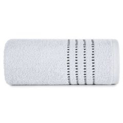 Ręcznik FIORE z ozdobnym stębnowaniem na bordiurze Eurofirany - 50 x 90 cm - srebrny 2