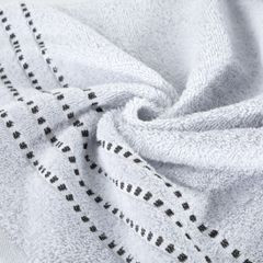 Ręcznik FIORE z ozdobnym stębnowaniem na bordiurze Eurofirany - 50 x 90 cm - srebrny 4