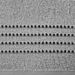 Ręcznik FIORE stalowy z ozdobnym stebnowaniem na bordiurze Eurofirany - 30 x 50 cm - stalowy 3