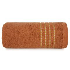 Ręcznik FIORE z ozdobnym stębnowaniem na bordiurze Eurofirany - 30 x 50 cm - pomarańczowy 2