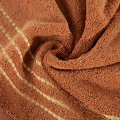 Ręcznik FIORE pomarańczowy z ozdobnym stebnowaniem na bordiurze Eurofirany - 30 x 50 cm - pomarańczowy 4