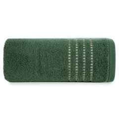 Ręcznik FIORE zielony z ozdobnym stebnowaniem na bordiurze Eurofirany - 30 x 50 cm - butelkowy zielony 2
