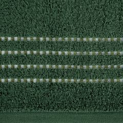 Ręcznik FIORE zielony z ozdobnym stebnowaniem na bordiurze Eurofirany - 30 x 50 cm - butelkowy zielony 3