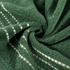 Ręcznik FIORE zielony z ozdobnym stebnowaniem na bordiurze Eurofirany - 30 x 50 cm - butelkowy zielony 4