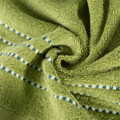 Ręcznik FIORE oliwkowy z ozdobnym stebnowaniem na bordiurze Eurofirany - 50 x 90 cm - oliwkowy 4