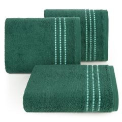 Ręcznik kąpielowy FIORE zielony z ozdobnym stebnowaniem na bordiurze Eurofirany - 70 x 140 cm - zielony 1