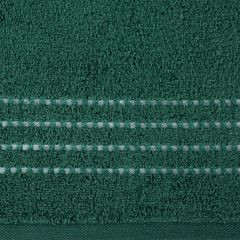Ręcznik kąpielowy FIORE zielony z ozdobnym stebnowaniem na bordiurze Eurofirany - 70 x 140 cm - zielony 3