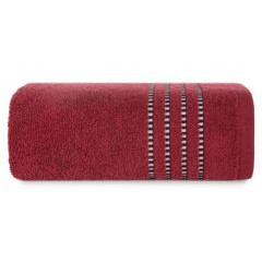 Ręcznik FIORE z ozdobnym stębnowaniem na bordiurze Eurofirany - 30 x 50 cm - czerwony 2