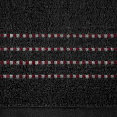Ręcznik FIORE czarny z ozdobnym stebnowaniem na bordiurze Eurofirany - 50 x 90 cm - czarny 3