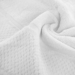 Ręczniki IBIZA biały z bawełny z efektowną bordiurą Eurofirany - 30 x 50 cm - biały 4