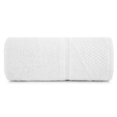 Ręczniki IBIZA z bawełny z efektowną bordiurą Eurofirany - 70 x 140 cm - biały 2
