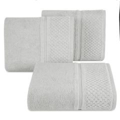Ręczniki IBIZA z bawełny z efektowną bordiurą Eurofirany - 30 x 50 cm - stalowy 1