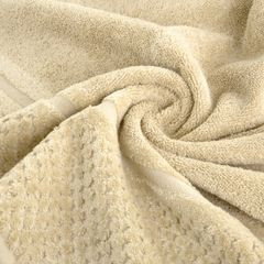 Ręczniki IBIZA z bawełny z efektowną bordiurą Eurofirany - 70 x 140 cm - beżowy 4