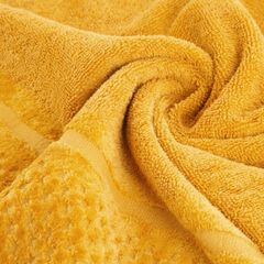 Ręczniki IBIZA musztardowy z bawełny z efektowną bordiurą Eurofirany - 30 x 50 cm - musztardowy 4