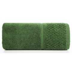 Ręczniki IBIZA z bawełny z efektowną bordiurą Eurofirany - 30 x 50 cm - butelkowy zielony 2