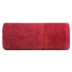 Ręczniki IBIZA z bawełny z efektowną bordiurą Eurofirany - 30 x 50 cm - czerwony 2