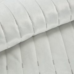 Narzuta biała FRIDA pikowana z błyszczącego welwetu Eurofirany - 170 x 210 cm - biały 4