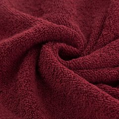Gładki ręcznik kąpielowy z bawełny Eurofirany - 50 x 100 cm - bordowy 3