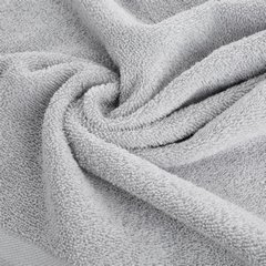 Gładki ręcznik kąpielowy z bawełny Eurofirany - 50 x 90 cm - srebrny 4