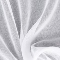 Firana ELPIDIA w stylu eko o strukturze deszczyku z etaminy Eurofirany - 350 x 150 cm - biały 4