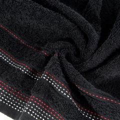Ręcznik kąpielowy POLA czarny z ozdobnym stebnowaniem Eurofirany - 70 x 140 cm - czarny 4