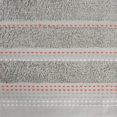 Ręcznik POLA srebrny z ozdobnym stebnowaniem Eurofirany - 30 x 50 cm - popielaty 3