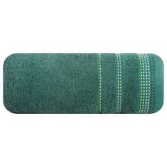 Ręcznik łazienkowy POLA z ozdobnym stębnowaniem Eurofirany - 70 x 140 cm - butelkowy zielony 2