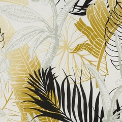 Komplet pościeli NIKA 4 biała z motywem liści palmy z satyny bawełnianej Eurofirany - 160 x 200 cm - biały 4